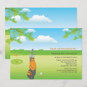 Een dag van de Golfuitnodiging Kaart (Voorkant / Achterkant)