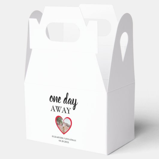 Een dag weg Heart Photo repetitie diner Bedankdoosjes (Geopend)