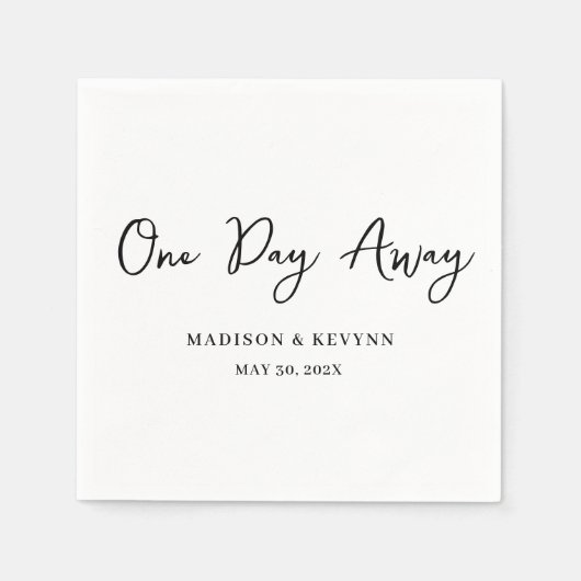 Een dag weg Minimal en Chic | bruiloftsservetten Servet (Voorkant)