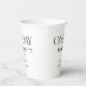 Een dag weg Minimale bruiloft repetitie diner Papieren Bekers (Rechts)