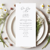 Een dag weg repetitie diner Elegant menu