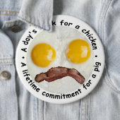 Een dag werk voor een kip... ronde button 6,0 cm (In situ)