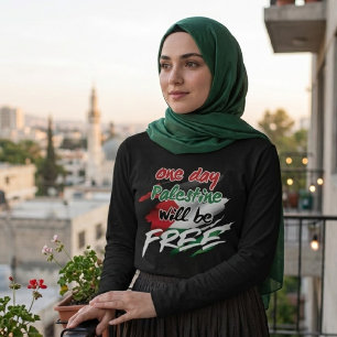 Eén dag zal Palestina VRIJ zijn T-shirt