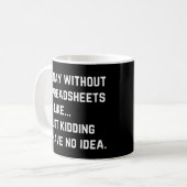 Een dag zonder spreadsheets koffiemok (Voorkant links)