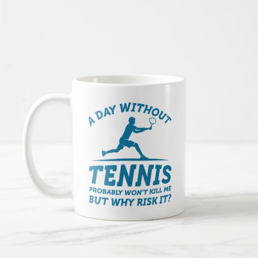 Een dag zonder tennis koffiemok (Links)