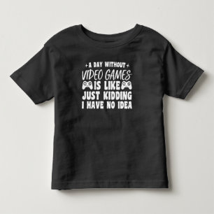 Een dag zonder videogames Gamen Gamingliefhebbers  Kinder Shirts