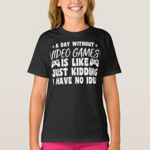 Een dag zonder videogames liefhebbers Gamer Cool T-shirt
