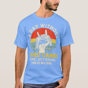 Een dag zonder videogames Retro video geeft Mannen T-shirt