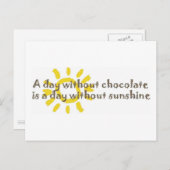 Een dag zonder zon is een dag zonder chocolade briefkaart (Voorkant / Achterkant)