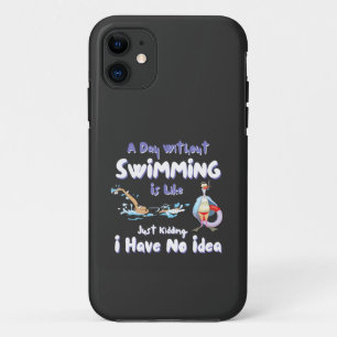 Een dag zonder zwembad iPhone 11 hoesje