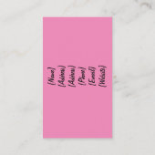 Een dagdroom van bloemen visitekaartje (Achterkant)