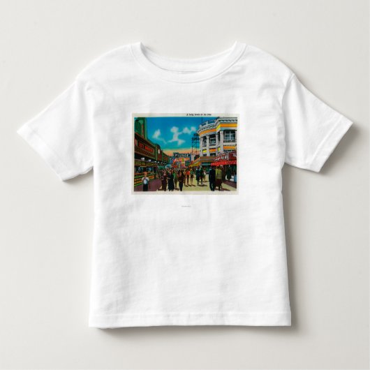 Een dagelijks tafereel op de Pike, Long Beach Kinder Shirts (Voorkant)