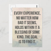 Een dalende prijsopgave briefkaart (Voorkant / Achterkant)