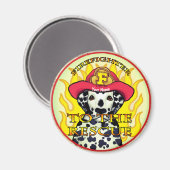 Een Dalmatische brandweerman Magneet (Voorkant / Achterkant)
