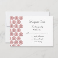 Een Damask RSVP (rood)