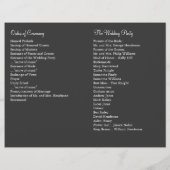 Een Damask Victoriaans Wedding Program (Achterkant)