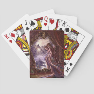 Een dame in de Mirror-speelkaarten Pokerkaarten