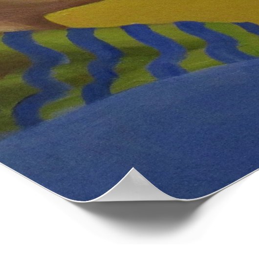 Een dame in profiel poster (Hoek)