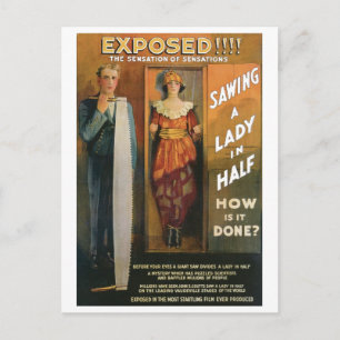 Een dame zien in een Magische  Magische Wet van ee Briefkaart