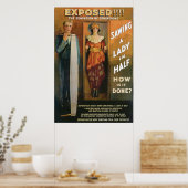 Een dame zien in een Magische  Magische Wet van ee Poster (Keuken)