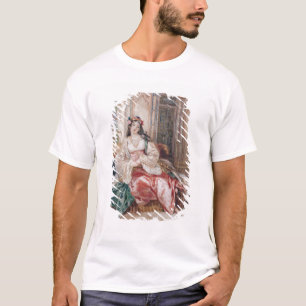 Een dame zit in een Ottomaans interieur die Turki T-shirt