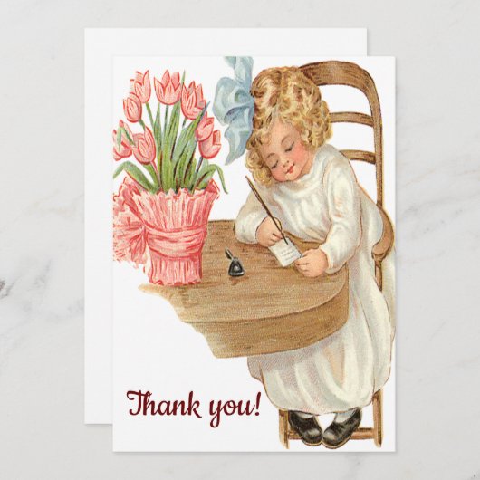 Een  Dank u Nota Bedankkaart (Voorkant / Achterkant)