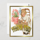 Een  Dank u Nota Briefkaart (Voorkant / Achterkant)