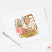 Een Dank u Nota Vierkante Sticker (Envelop)