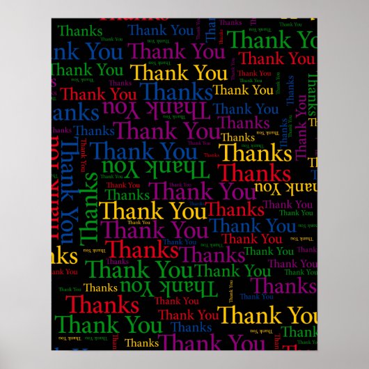 Een dankbare boodschap om u zo hartelijk te bedank poster (Voorkant)