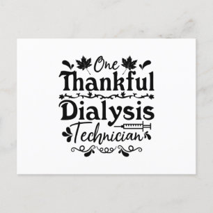Eén Dankbare Dialyse Technicus Nephrologie Tech Briefkaart