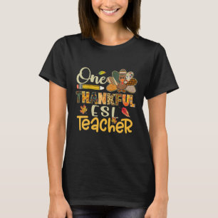 Een dankbare ESL-leraar Turkije-luipaard T-shirt