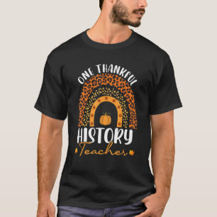 Eén dankbare geschiedenisleraar Regenboog Luipaard T-shirt