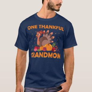 Een dankbare grootmoeder in de herfst van Turkije T-shirt