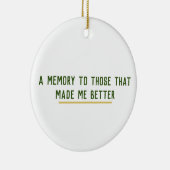 Een dankbare herinnering keramisch ornament (Rechts)