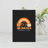 Een dankbare hulponderwijzer Pompoen Regenboog Bed Kaart (Staand voorkant)