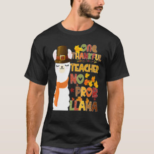 Een dankbare leraar Geen Pro Llama Leraar Dank T-shirt