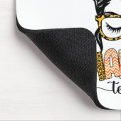 Een dankbare leraar Grappige Messy Bun Herfst Than Muismat (Hoek)