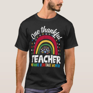 Een dankbare leraar Hispanic Heritage maand vlagge T-shirt