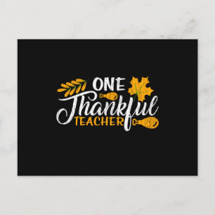 Een Dankbare Leraar Thanksgiving School Leraar Briefkaart