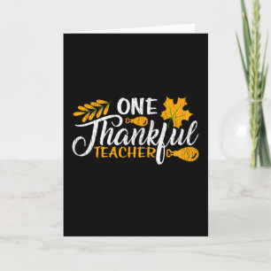 Een dankbare leraar Thanksgiving School leraar Kaart
