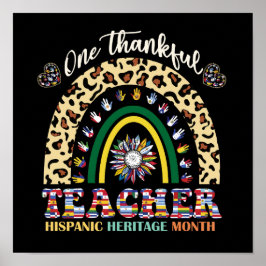 Eén dankbare leraar-theewerfmaand poster
