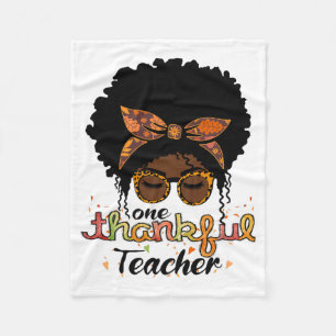 Een dankbare lerares Afro-Amerikaanse vrouwen Herf Fleece Deken