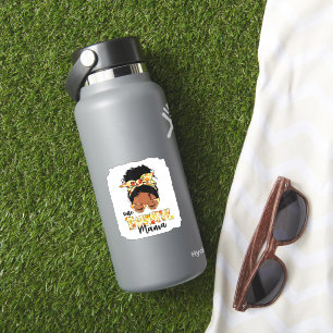 Een dankbare Mama Grappig Messy Bun Thanksgiving Sticker