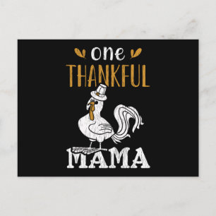 Een Dankbare Mama Kalkoen Thanksgiving Nana Oma Briefkaart