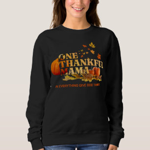EEN DANKBARE MAMA MOEDER Stijlvolle Thanksgiving Trui