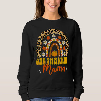 Een Dankbare Mama Regenboog Luipaard Herfst Groovy Trui