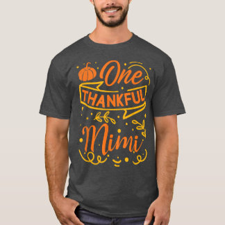 Een dankbare Mimi Pumpkin Autumn Leaves Herfst Har T-shirt