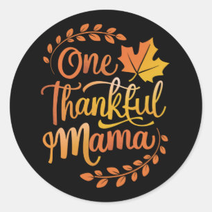 Een dankbare moeder Schattigee Herfst Thanksgiving Ronde Sticker