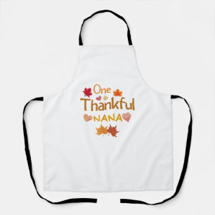 Een dankbare Nana Thanksgiving Dag familie matchin Schort