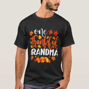Een dankbare oma Funny Fall Herfst Thanksgiving T-shirt